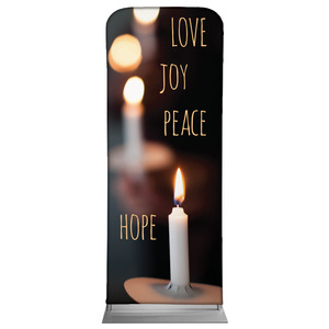Candle Advent Words 2'7" x 6'7" Sleeve Banners