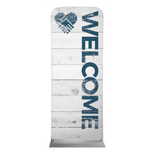 Shiplap Welcome White 2'7" x 6'7" Sleeve Banners