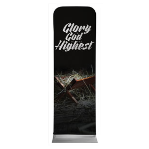 Glory God Manger 2' x 6' Sleeve Banner