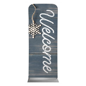 Wood Ornaments Welcome 2'7" x 6'7" Sleeve Banners