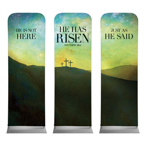 He Has Risen Matt 28:6 2' x 6' Sleeve Banner