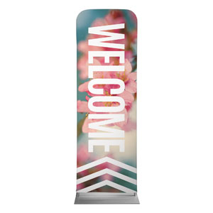 Chevron Welcome Spring 2' x 6' Sleeve Banner