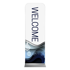 Blue Layered Paper 2' x 6' Sleeve Banner