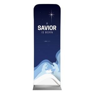 Blue Layered Paper Savior 2' x 6' Sleeve Banner