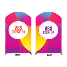 Curved Colors VBS Sign Up Check In 