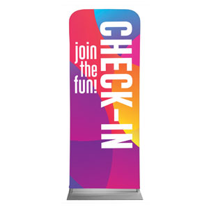 Curved Colors Check-In 2'7" x 6'7" Sleeve Banners