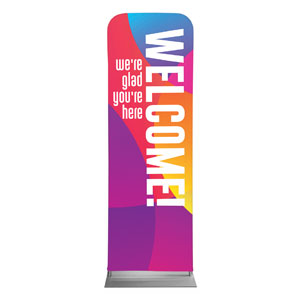Curved Colors Welcome 2' x 6' Sleeve Banner