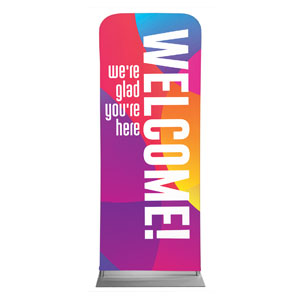 Curved Colors Welcome 2'7" x 6'7" Sleeve Banners
