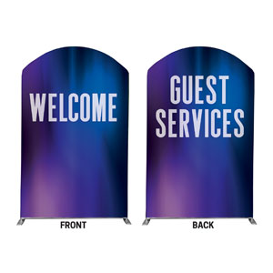 Aurora Lights Welcome Guest Services 5' x 8' Curved Top Sleeve