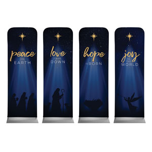 Christmas Star Hope is Born Advent Set 2' x 6' Sleeve Banner