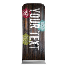 Dark Wood Christmas Ornaments Your Text 