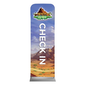 Wilderness Escape Check-In 2' x 6' Sleeve Banner