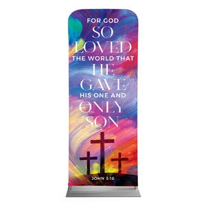 No Greater Love Scripture 2'7" x 6'7" Sleeve Banners