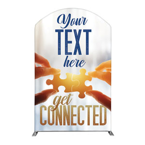 Connected Your Text 5' x 8' Curved Top Sleeve