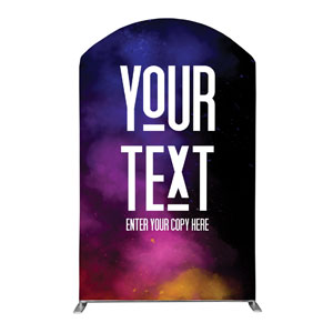 Dark Smoke Your Text 5' x 8' Curved Top Sleeve