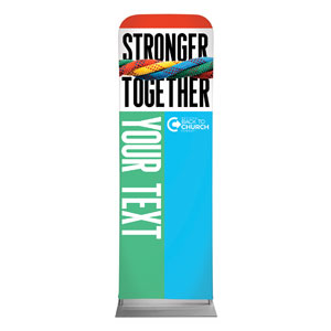 BTCS Stronger Together Your Text 2' x 6' Sleeve Banner