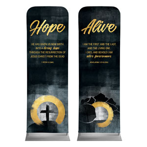Hope Is Alive Gold Pair 2' x 6' Sleeve Banner