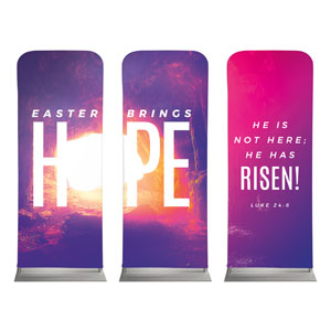 Easter Hope Tomb Triptych 2'7" x 6'7" Sleeve Banners