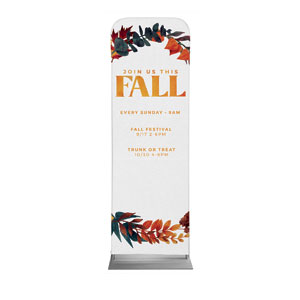 Fall Leaves Watercolor 2' x 6' Sleeve Banner