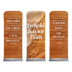 Behold A Savior Triptych 2'7" x 6'7" Sleeve Banners
