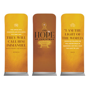 Hope of Christmas Manger Triptych 2'7" x 6'7" Sleeve Banners