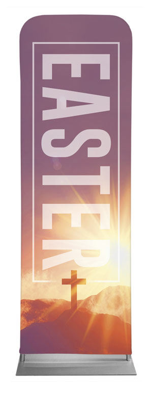 Banners, Easter, Easter Sunrise Cross, 2' x 6'