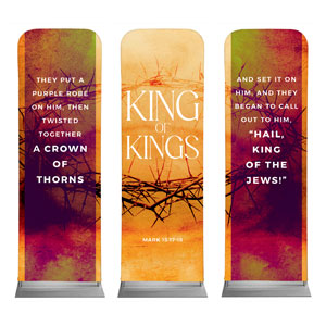King of Kings Triptych 2' x 6' Sleeve Banner