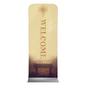 Christmas Gold Manger 2'7" x 6'7" Sleeve Banners