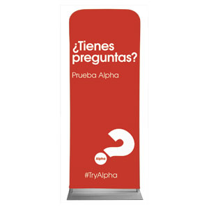 Alpha Questions Spanish 2'7" x 6'7" Sleeve Banners