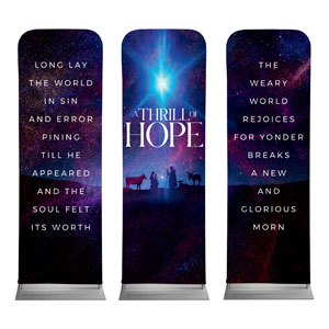 Thrill of Hope Sky Triptych 2' x 6' Sleeve Banner