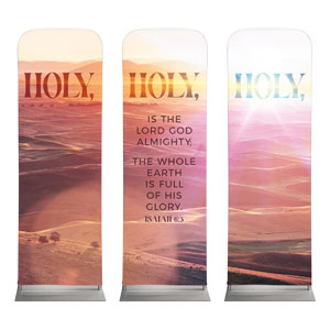 Desert Sunrise Isaiah 6:3 2' x 6' Sleeve Banner