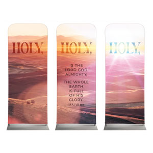 Desert Sunrise Isaiah 6:3 2'7" x 6'7" Sleeve Banners