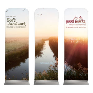 Sunrise Stream Eph 2:10 2' x 6' Sleeve Banner