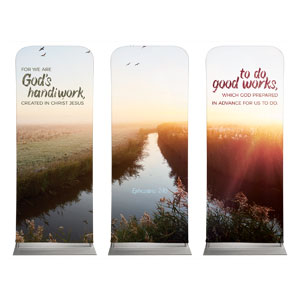 Sunrise Stream Eph 2:10 2'7" x 6'7" Sleeve Banners