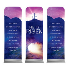 Easter Cross Tomb Triptych 