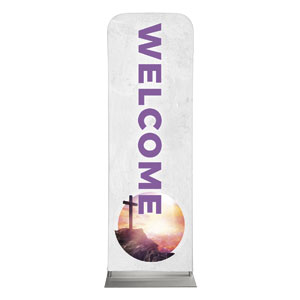 Circle Easter Cross 2' x 6' Sleeve Banner