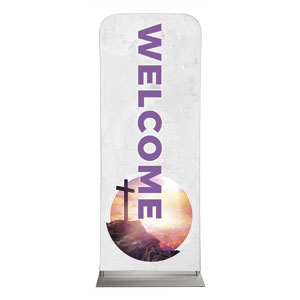 Circle Easter Cross 2'7" x 6'7" Sleeve Banners