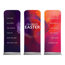 Vibrant Paint Easter Triptych 