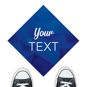 Blue Abstract Your Text Floor Stickers