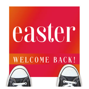 Easter Welcome Back Floor Stickers