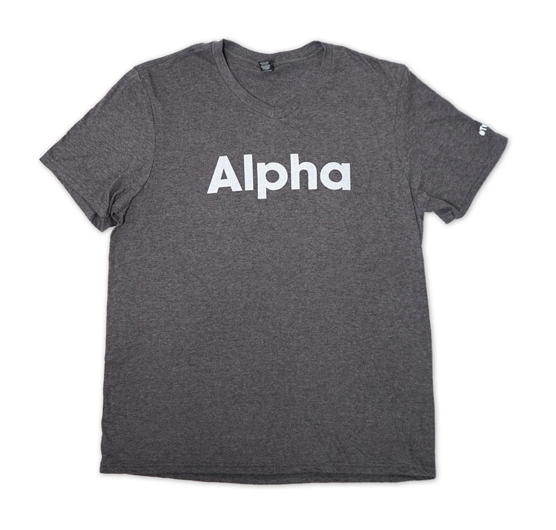 T-Shirts, Alpha, Alpha V-neck T-shirt X-Large, X Large (Unisex)