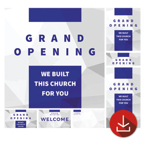 Grand Opening Geometric Church Graphic Bundles