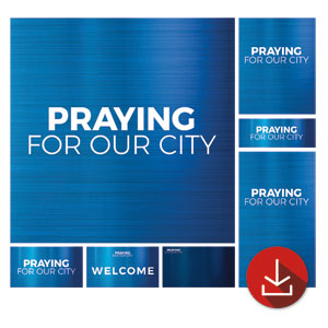 General Blue Praying For Our City Church Graphic Bundles