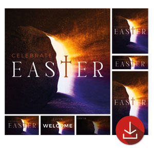 Easter Open Tomb Church Graphic Bundles