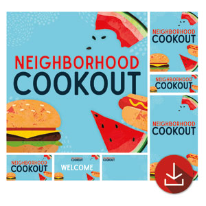 Neighborhood Cookout Church Graphic Bundles