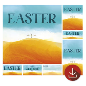 Easter Sunday Crosses Church Graphic Bundles