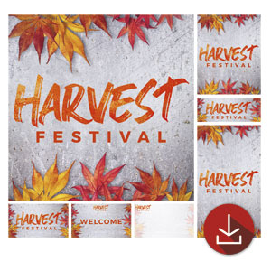 Harvest Festival Leaves Church Graphic Bundles
