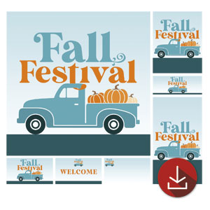 Fall Festival Truck Church Graphic Bundles