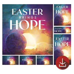 Colorful Open Tomb Church Graphic Bundles