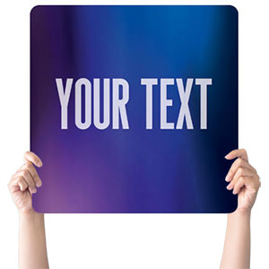 Aurora Lights Your Text Here Square Handheld Signs